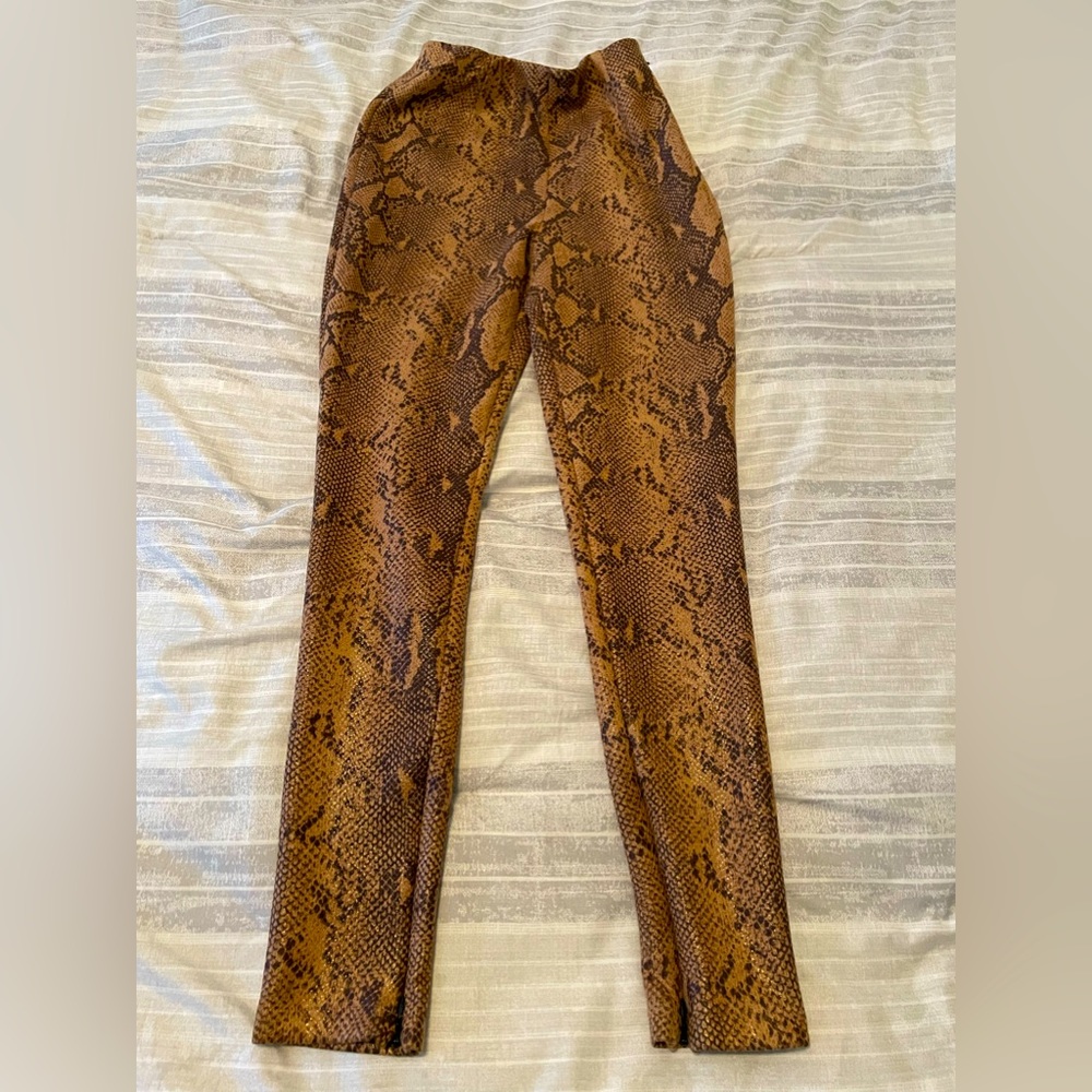 Zara Snake Skinny Leather Pants; Great Condition $25 or OBO